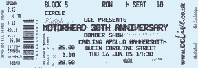 Motörhead ticket