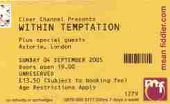 Within Temptation ticket