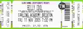Billy Idol ticket