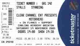 Motörhead ticket