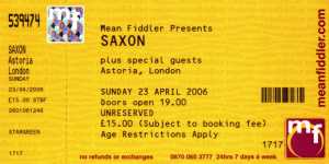 Saxon ticket