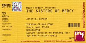 The Sisters Of Mercy ticket