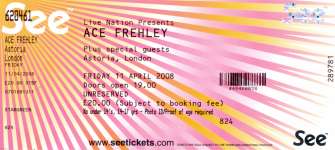 Ace Frehley ticket