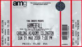 Hammerfall ticket