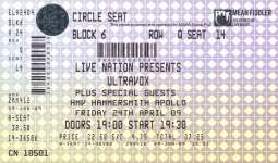 Ultravox ticket