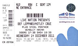 Def Leppard/Mötley Crüe ticket