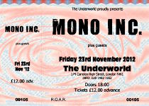 Mono Inc ticket