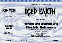Iced Earth ticket