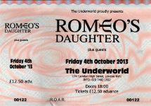 Romeo's Daughter ticket