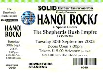 Hanoi Rocks ticket