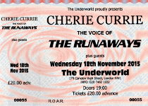 Cherie Currie ticket