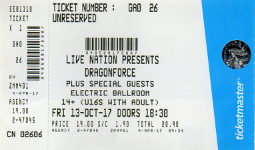 Dragonforce ticket