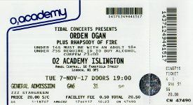 Orden Ogan ticket