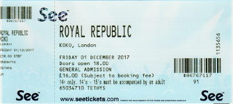 Royal Republic ticket