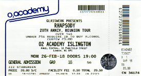 Rhapsody ticket