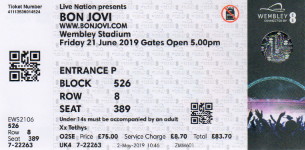 Bon Jovi ticket