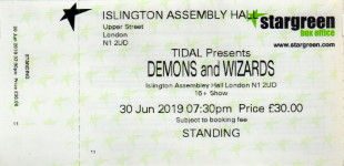 Demons & Wizards ticket