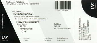 Belinda Carlisle ticket