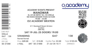Manowar ticket