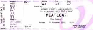 Meat Loaf ticket
