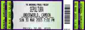 Sepultura ticket
