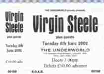 Virgin Steele ticket