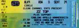 ZZ Top ticket